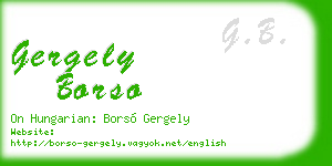 gergely borso business card